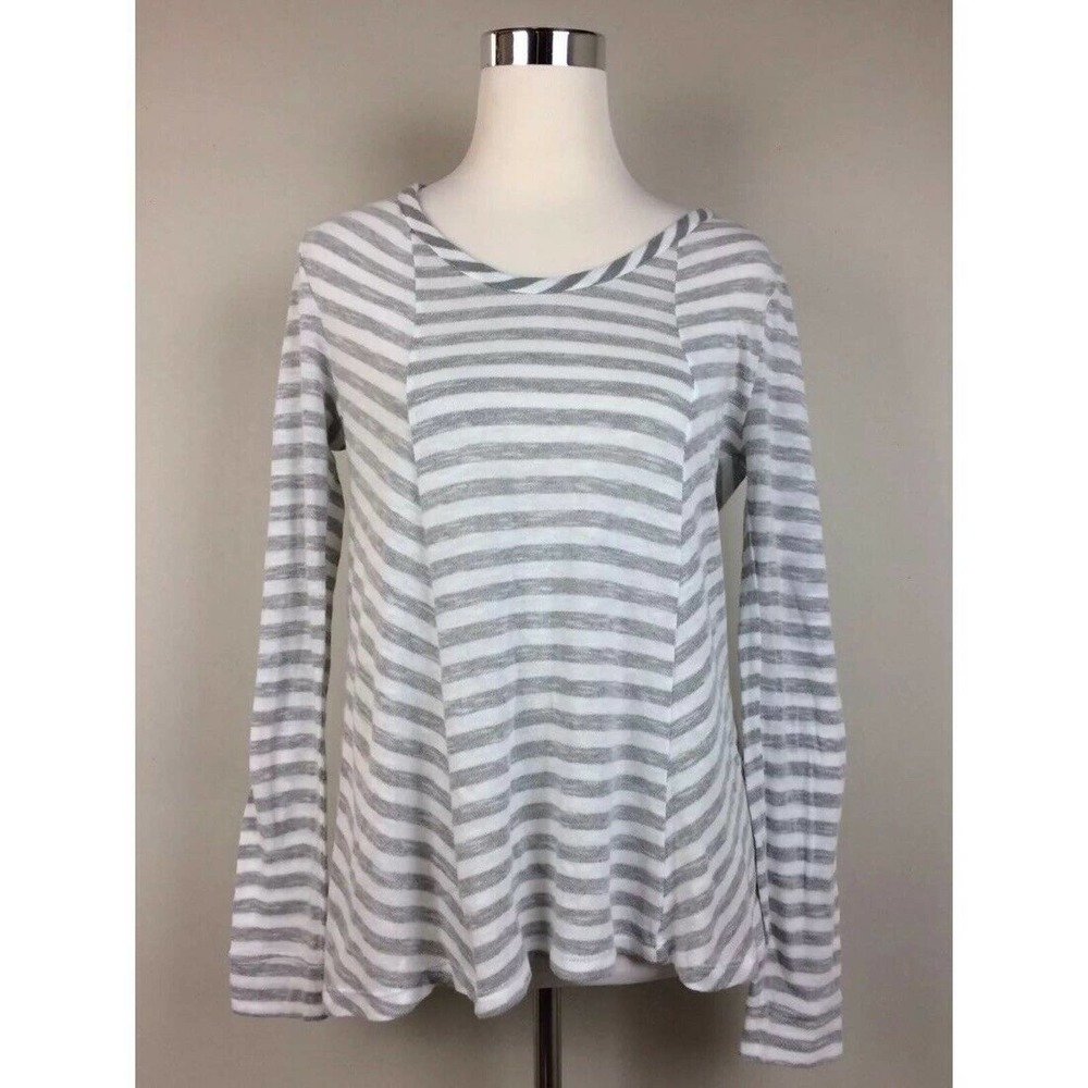 Anthropologie Saturday Sunday Striped Tunic Top Long Knit Sleeve T Shirt Size S